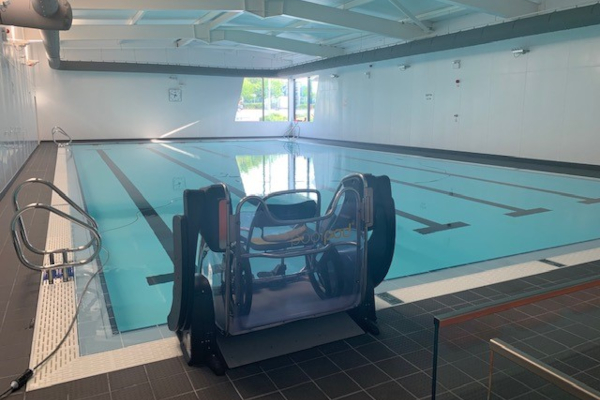 Pool hoist at Dukeries Leisure Centre