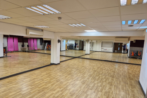 Inside the fitness studio at Dukeries Leisure Centre