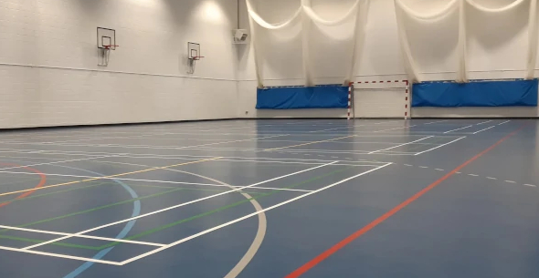 Interior of Sports Hall at Barnby Road Academy