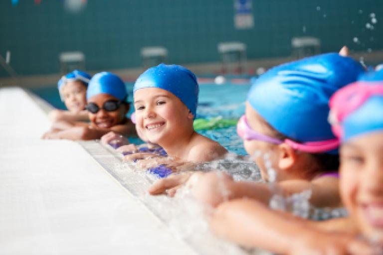 Children swimming