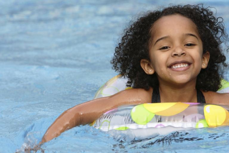 Child swimming