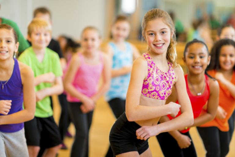 Junior fitness class